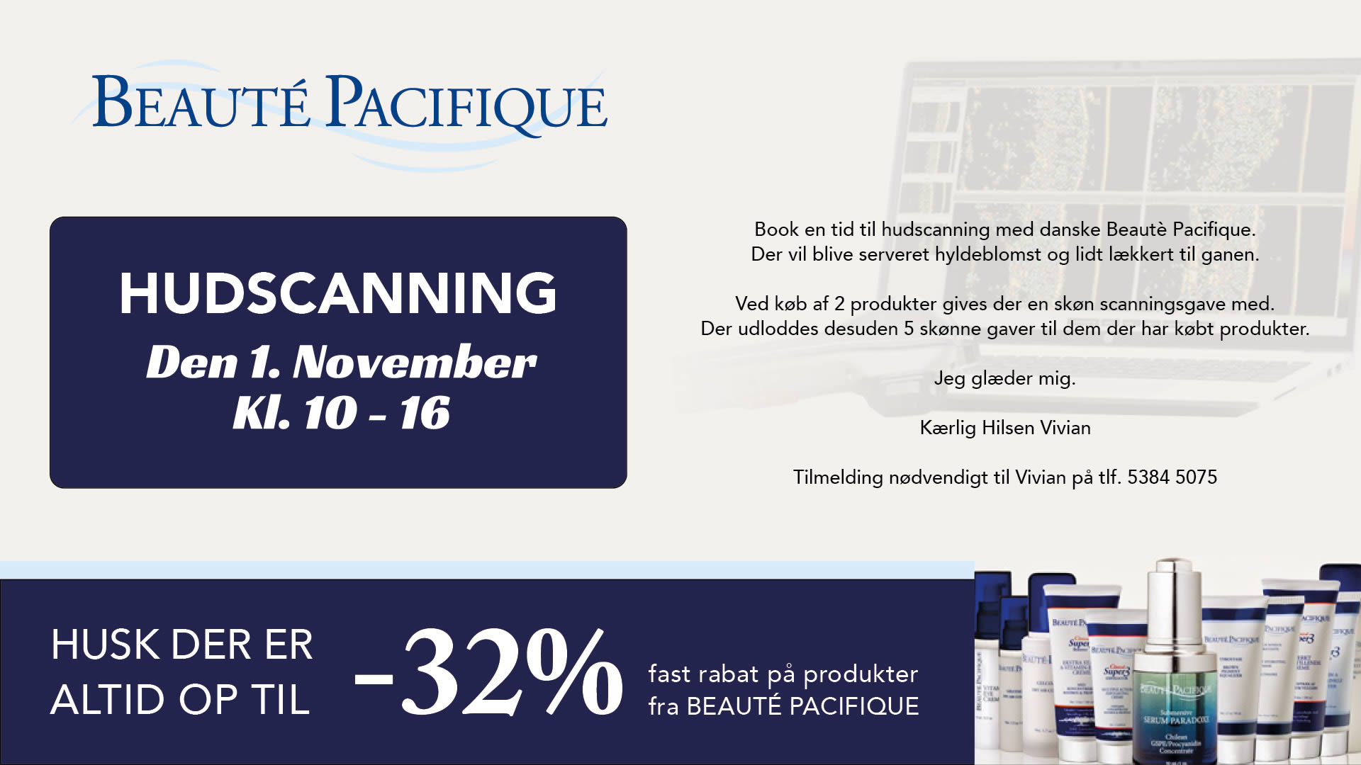 Hudscanning event i November med Beautè Pacifique